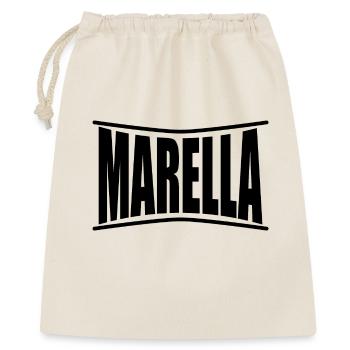 T-Shirt Name Marella T-Shirt Geschenkidee - Geschenkbeutel aus Baumwolle (40 x 50 cm) - Natur - Vorne