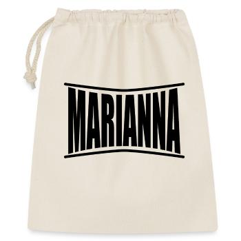 nom t-shirt Marianna t-shirt idée cadeau - Sac cadeau 40 x 50 cm - nature - Devant