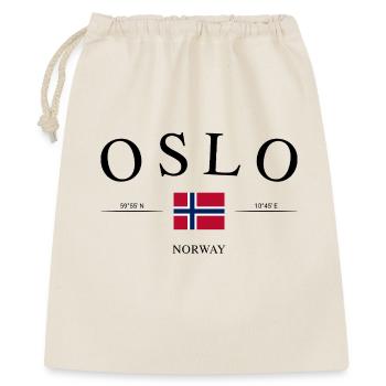 Oslo, Norvège – Souvenir et cadeau de Noël - Sac cadeau 40 x 50 cm - nature - Devant