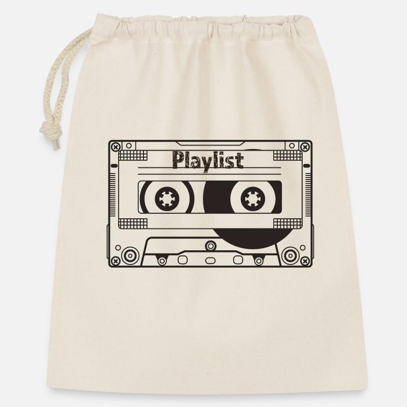 Cassette Retro Playlist - Gift Bag 40 x 50 cm - nature
