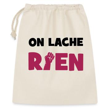On lâche rien ! - Sac cadeau 40 x 50 cm - nature - Devant