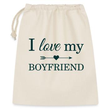 I Love My Boyfriend - Gift Bag 40 x 50 cm - nature - Front
