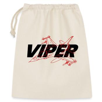 F-16 Viper / Fighting Falcon Düsenjäger / F16 - Geschenkbeutel aus Baumwolle (40 x 50 cm) - Natur - Vorne