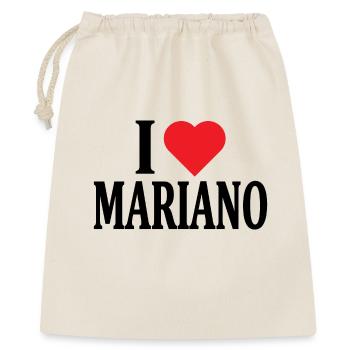 t-shirt J’aime Mariano t-shirt idée cadeau - Sac cadeau 40 x 50 cm - nature - Devant