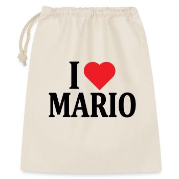 Ich liebe Mario T-Shirt T-Shirt Geschenkidee - Geschenkbeutel aus Baumwolle (40 x 50 cm) - Natur - Vorne