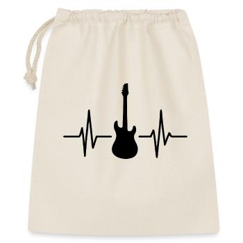 Gitarre Pulse Silhouette - Geschenkbeutel aus Baumwolle (40 x 50 cm) - Natur - Vorne