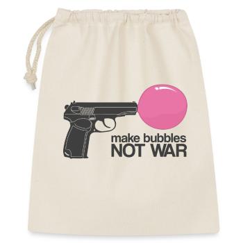 Faire des bulles pas la guerre - Arme ironique drôle - Sac cadeau 40 x 50 cm - nature - Devant