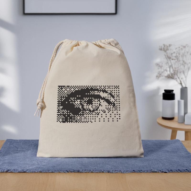 Midnight Pixel Eye Pattern Gift Bag 40 x 50 cm
