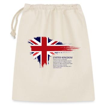 Pinselstrich Union Jack Flagge - Geschenkbeutel aus Baumwolle (40 x 50 cm) - Natur - Vorne