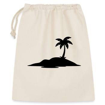 Île tropicale avec silhouette de palmier - Sac cadeau 40 x 50 cm - nature - Devant