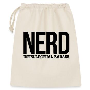nerd - Geschenkbeutel aus Baumwolle (40 x 50 cm) - Natur - Vorne