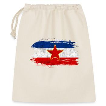 Jugoslawien Vintage Flagge - Geschenkbeutel aus Baumwolle (40 x 50 cm) - Natur - Vorne