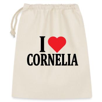 T-Shirt Ich liebe Cornelia T-Shirt Geschenkidee - Geschenkbeutel aus Baumwolle (40 x 50 cm) - Natur - Vorne