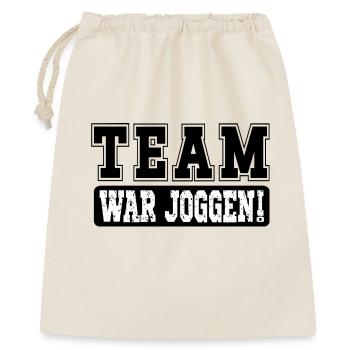 TEAM JOGGING LAUFMOTIVATION - Geschenkbeutel aus Baumwolle (40 x 50 cm) - Natur - Vorne