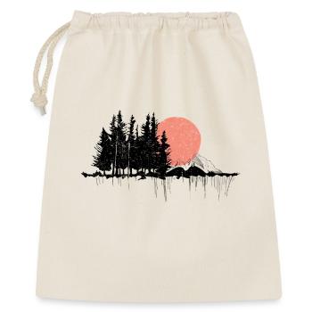 Nachtwald Silhouette Design - Geschenkbeutel aus Baumwolle (40 x 50 cm) - Natur - Vorne