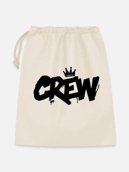 Crew Schriftzug - Geschenkbeutel aus Baumwolle (40 x 50 cm) - Natur