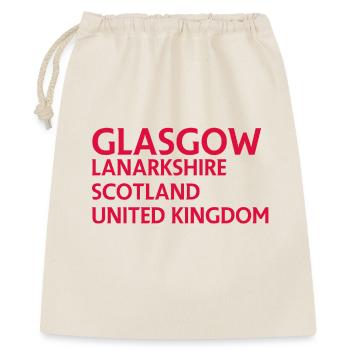 Glasgow – Scotland Textdesign - Sac cadeau 40 x 50 cm - nature - Devant