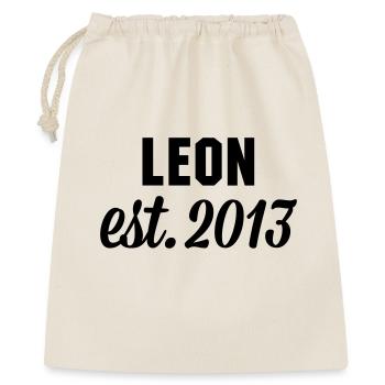 Leon est 2013 - Geschenkbeutel aus Baumwolle (40 x 50 cm) - Natur - Vorne