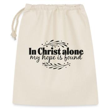 In Christ alone - Geschenkbeutel aus Baumwolle (40 x 50 cm) - Natur - Vorne