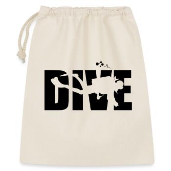 Dive Design für Tauchgang-Profis - Geschenkbeutel aus Baumwolle (40 x 50 cm) - Natur - Vorne