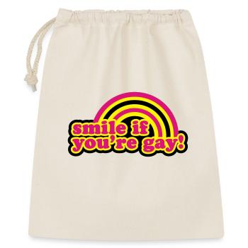 smile if you're gay - Sac cadeau 40 x 50 cm - nature - Devant