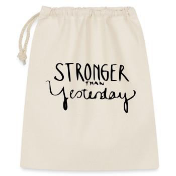 Stronger Than Yesterday - Gift Bag 40 x 50 cm - nature - Front