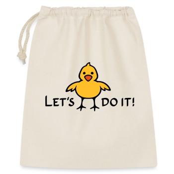 Let's do it! - Geschenkbeutel aus Baumwolle (40 x 50 cm) - Natur - Vorne