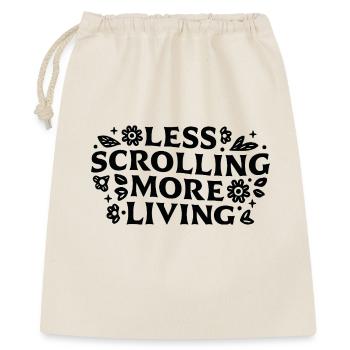 Less scrolling more living mindfulness quotes - Gift Bag 40 x 50 cm - nature - Front