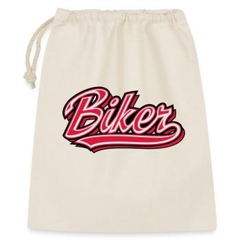 Biker - Geschenkbeutel aus Baumwolle (40 x 50 cm) - Natur - Vorne