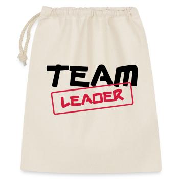 [ Team Leader ] - Geschenkbeutel aus Baumwolle (40 x 50 cm) - Natur - Vorne