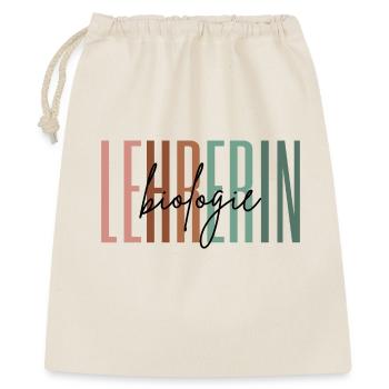 Lehrerin Biologie Biologielehrerin Geschenk - Geschenkbeutel aus Baumwolle (40 x 50 cm) - Natur - Vorne