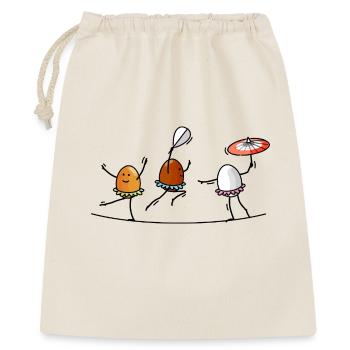 tightrope walkers, acrobats, eggs - Gift Bag 40 x 50 cm - nature - Front