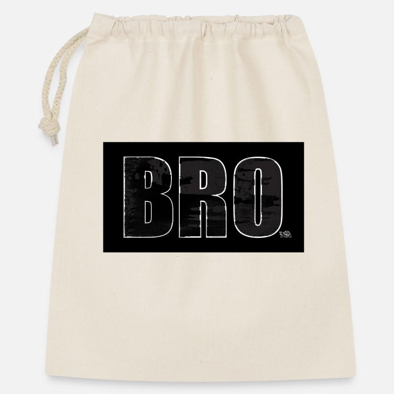 Bold BRO Distressed Typography Tee - Gift Bag 40 x 50 cm - nature
