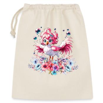 Flamant rose mignon - Sac cadeau 40 x 50 cm - nature - Devant
