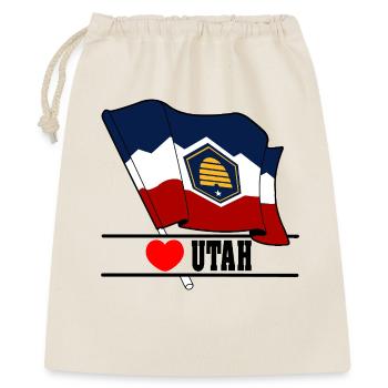 Hinweis Utah Herz UTAH - Geschenkbeutel aus Baumwolle (40 x 50 cm) - Natur - Vorne