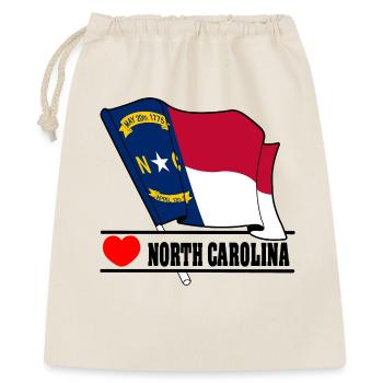 North Carolina flag heart NORTH CAROLINA - Gift Bag 40 x 50 cm - nature - Front