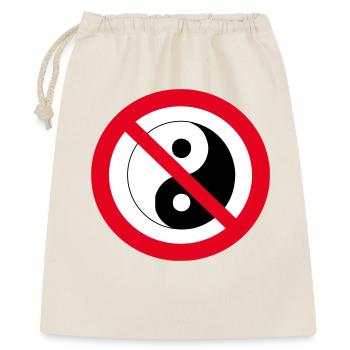 Verbotenes Yin-Yang: Anti-Balance-Symbol - Geschenkbeutel aus Baumwolle (40 x 50 cm) - Natur - Vorne