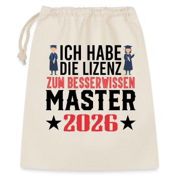 Master 2026 Graduation Graduation - Gift Bag 40 x 50 cm - nature - Front