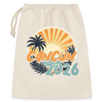 Cancun 2026 - Geschenkbeutel aus Baumwolle (40 x 50 cm) - Natur - Vorne
