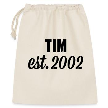 Tim est 2002 - Geschenkbeutel aus Baumwolle (40 x 50 cm) - Natur - Vorne