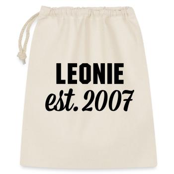 Leonie est 2007 - Geschenkbeutel aus Baumwolle (40 x 50 cm) - Natur - Vorne