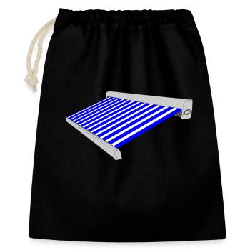 Protection solaire bleu blanc - Sac cadeau 40 x 50 cm - noir - Devant