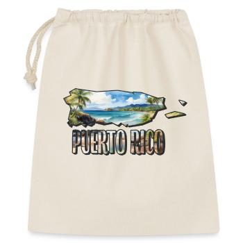 Carte à l’aquarelle Porto Rico - Sac cadeau 40 x 50 cm - nature - Devant