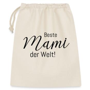 Beste Mami der Welt! - Geschenkbeutel aus Baumwolle (40 x 50 cm) - Natur - Vorne