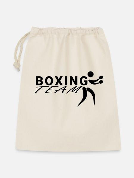 Boxing Team - Geschenkbeutel aus Baumwolle (40 x 50 cm) - Natur