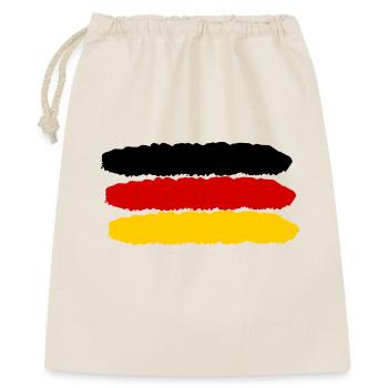 Deutschland Farben schwarz rot gold - Geschenkbeutel aus Baumwolle (40 x 50 cm) - Natur - Vorne