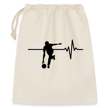 Bowling is my life, heartbeat, All 9e - Gift Bag 40 x 50 cm - nature - Front