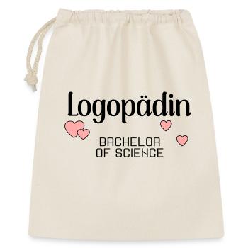 Bachelorstudium Logopädie Logopädin - Geschenkbeutel aus Baumwolle (40 x 50 cm) - Natur - Vorne