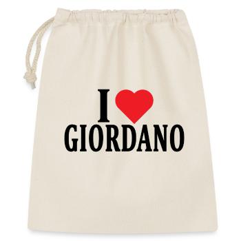t-shirt J’adore Giordano idée cadeau t-shirt - Sac cadeau 40 x 50 cm - nature - Devant