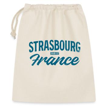 Strasbourg France Vintage Font - Gift Bag 40 x 50 cm - nature - Front